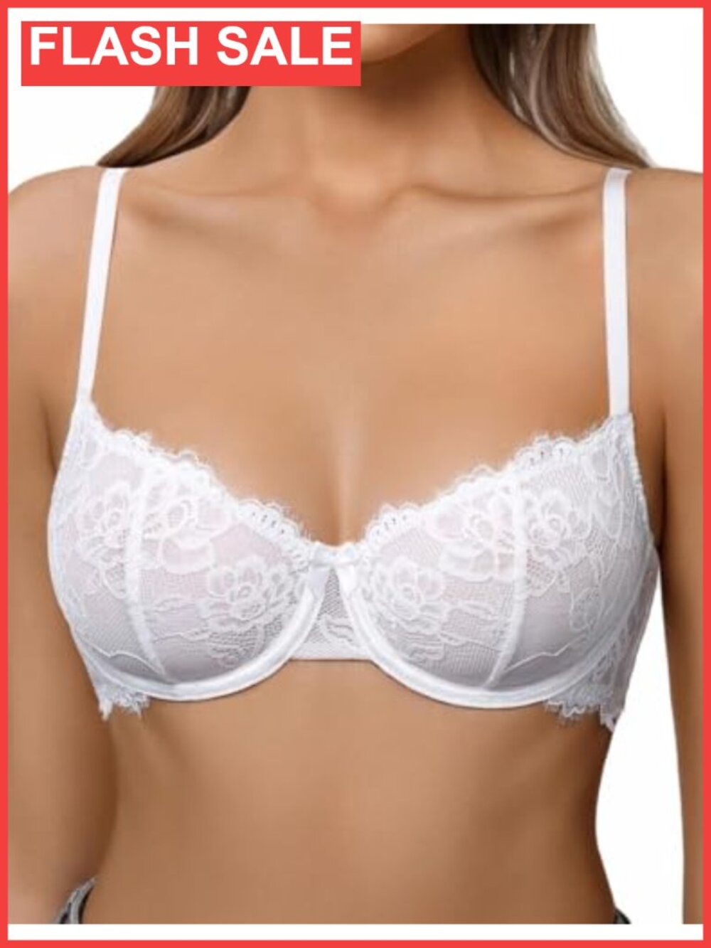 Avidlove Lace Balconette Bra Unlined Sheer Underwire Sexy Lingerie